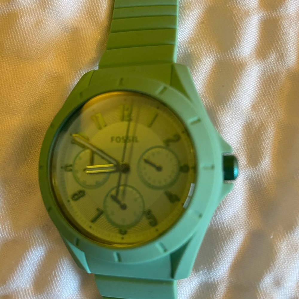 Fossil Poptastic mint green watch